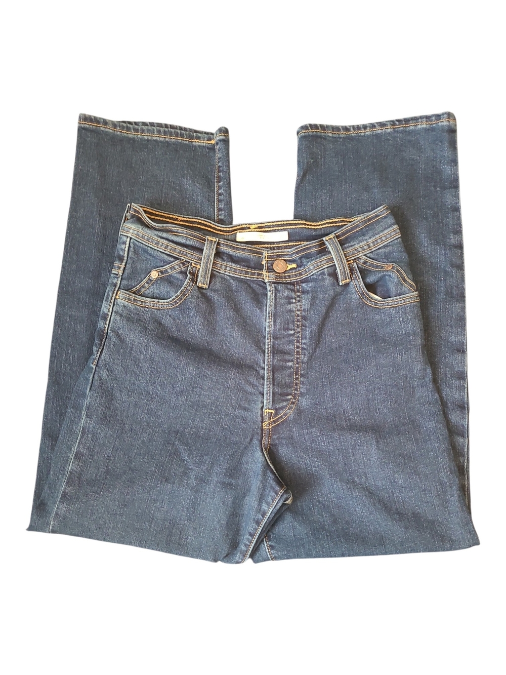 Levi's Ribcage Straight Ankle High-Rise Dark Indigo Straight Leg Jeans 26 - Picture 3 of 11